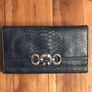NEW. Brighton navy alligator skin wallet